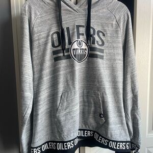 47 Grey  Hoodie Sweater with OILERS Logo
